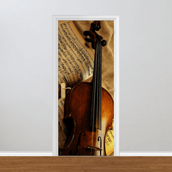Adesivo para Porta - Violino - 052m098 - Inter Adesivos Decorativos