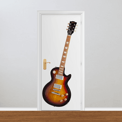 Adesivo para Porta - Guitarra Gibson Les Paul - 05... - Inter Adesivos Decorativos
