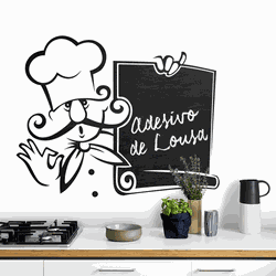 Adesivo de Lousa - Lista do Chef - 059a049 - Inter Adesivos Decorativos