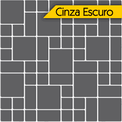 Pastilhas Resinadas Mosaico - Cor Cinza Escuro - 0... - Inter Adesivos Decorativos