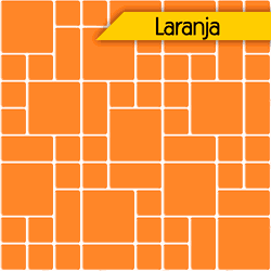 Pastilhas Resinadas Mosaico - Cor Laranja - 050a02 - Inter Adesivos Decorativos