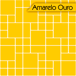 Pastilhas Resinadas Mosaico - Cor Amarelo Ouro - 0... - Inter Adesivos Decorativos