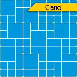 Pastilhas Resinadas Mosaico - Cor Ciano - 050a034 - Inter Adesivos Decorativos