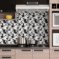 Pastilhas Resinadas - Variada Mosaico Preta - 050j... - Inter Adesivos Decorativos