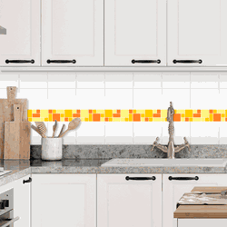 Pastilhas Resinadas - Variada Mosaico Amarelo e La... - Inter Adesivos Decorativos