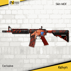 Skin MDF Csgo | HOWL Exclusiva Kelvyn - 0019 - Inter Adesivos Decorativos