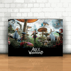 Placa Decorativa - Alice no País das Maravilhas - ... - Inter Adesivos Decorativos