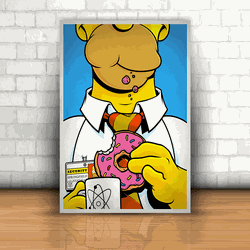 Placa Decorativa - Homer Simpson Trabalhando - 053... - Inter Adesivos Decorativos