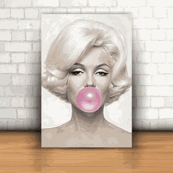 Placa Decorativa - Marilyn Monroe Chiclete - 053i1... - Inter Adesivos Decorativos