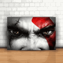 Placa Decorativa - God of War Kratos - 053k130 - Inter Adesivos Decorativos