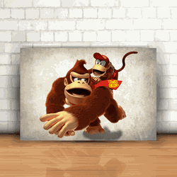 Placa Decorativa - Donkey Kong mod 01 - 053k132 - Inter Adesivos Decorativos