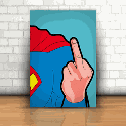 Placa Decorativa - Superman Fuck - 053q186 - Inter Adesivos Decorativos