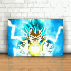 Placa Decorativa - Dragon Ball Z Vegeta - 053b019 - Inter Adesivos Decorativos