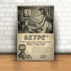 Placa Decorativa - Skype - 053r205 - Inter Adesivos Decorativos
