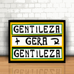 Placa Decorativa - Gentileza Gera Gentileza - 053s... - Inter Adesivos Decorativos