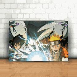 Placa Decorativa - Naruto Uzumaki e Obito Uchiha -... - Inter Adesivos Decorativos