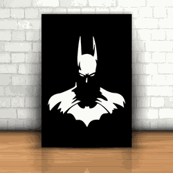 Placa Decorativa - Batman Preto e Branco - 053t231 - Inter Adesivos Decorativos