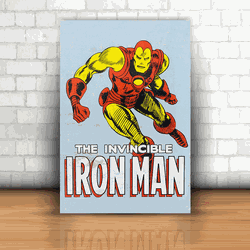 Placa Decorativa - Homem de Ferro Quadrinhos - 053... - Inter Adesivos Decorativos