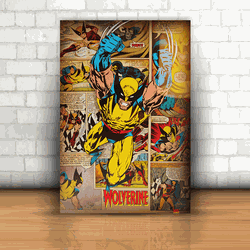 Placa Decorativa - Wolverine Quadrinhos - 053t237 - Inter Adesivos Decorativos