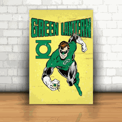 Placa Decorativa - Lanterna Verde Quadrinhos - 053... - Inter Adesivos Decorativos