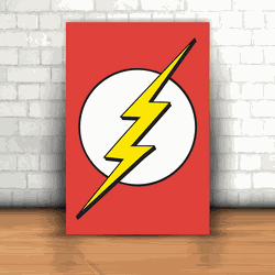 Placa Decorativa - The Flash Logo - 053t250 - Inter Adesivos Decorativos