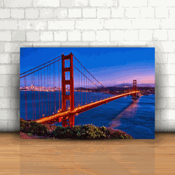 Placa Decorativa - Ponte San Francisco Califórnia ... - Inter Adesivos Decorativos
