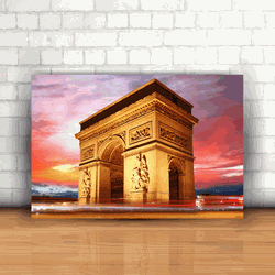 Placa Decorativa - Arco do Triunfo Paris - 053u267 - Inter Adesivos Decorativos