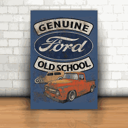 Placa Decorativa - Ford Genuine - 053e282 - Inter Adesivos Decorativos