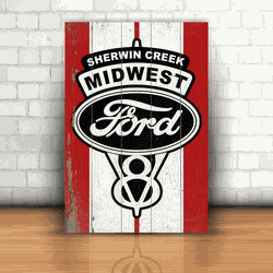 Placa Decorativa - Midwest Ford - 053e284 - Inter Adesivos Decorativos