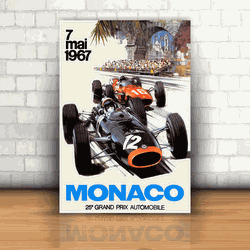 Placa Decorativa - Monaco Grand Prix 1967 - 053e28 - Inter Adesivos Decorativos