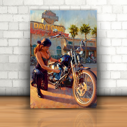 Placa Decorativa - Daytona Harley Davidson - 053n3... - Inter Adesivos Decorativos