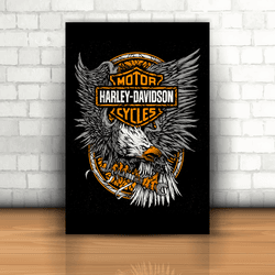 Placa Decorativa - Águia Harley Davidson - 053n31... - Inter Adesivos Decorativos