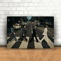 Placa Decorativa - The Beatles Abbey Road - 053c03 - Inter Adesivos Decorativos