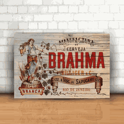 Placa Decorativa - Brahma Rio de Janeiro - 053d348 - Inter Adesivos Decorativos