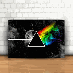 Placa Decorativa - Pink Floyd The Dark Side - 053c... - Inter Adesivos Decorativos