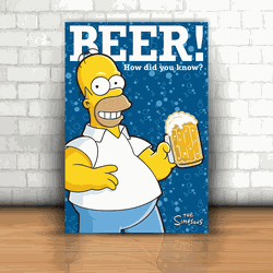 Placa Decorativa - Simpsons Beer - 053d379 - Inter Adesivos Decorativos