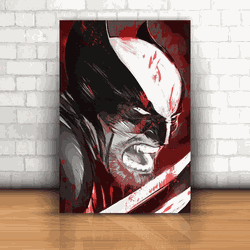 Placa Decorativa - Wolverine Fight - 053t383 - Inter Adesivos Decorativos