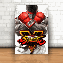 Placa Decorativa - Street Fighter 5 - 053k413 - Inter Adesivos Decorativos