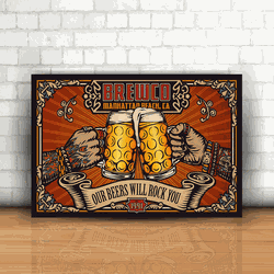 Placa Decorativa - Brewco Brinde - 053d058 - Inter Adesivos Decorativos