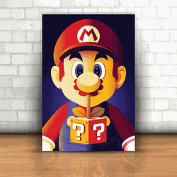 Placa Decorativa - Mario Bros mod 01 - 053k425 - Inter Adesivos Decorativos