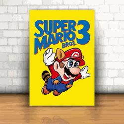 Placa Decorativa - Super Mario Bros 3 - 053k427 - Inter Adesivos Decorativos