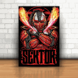 Placa Decorativa - Mortal Kombat - Sektor - 053k43 - Inter Adesivos Decorativos