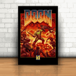 Placa Decorativa - Doom mod 02 - 053k456 - Inter Adesivos Decorativos