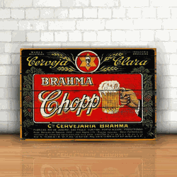 Placa Decorativa - Brahma Chopp Retrô - 053d059 - Inter Adesivos Decorativos