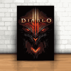 Placa Decorativa - Diablo 3 mod 01 - 053k460 - Inter Adesivos Decorativos