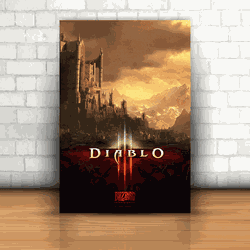 Placa Decorativa - Diablo 3 mod 02 - 053k461 - Inter Adesivos Decorativos