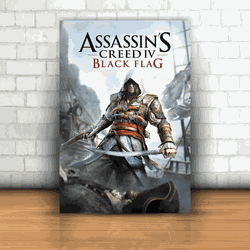 Placa Decorativa - Assassin's Creed 4 - 053k471 - Inter Adesivos Decorativos