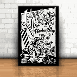 Placa Decorativa - Johnny Voodoo's Barber Shop - 0... - Inter Adesivos Decorativos