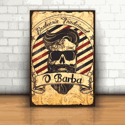 Placa Decorativa - O Barba - 053v509 - Inter Adesivos Decorativos