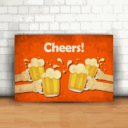 Placa Decorativa - Cheers (Brinde) - 053d063 - Inter Adesivos Decorativos